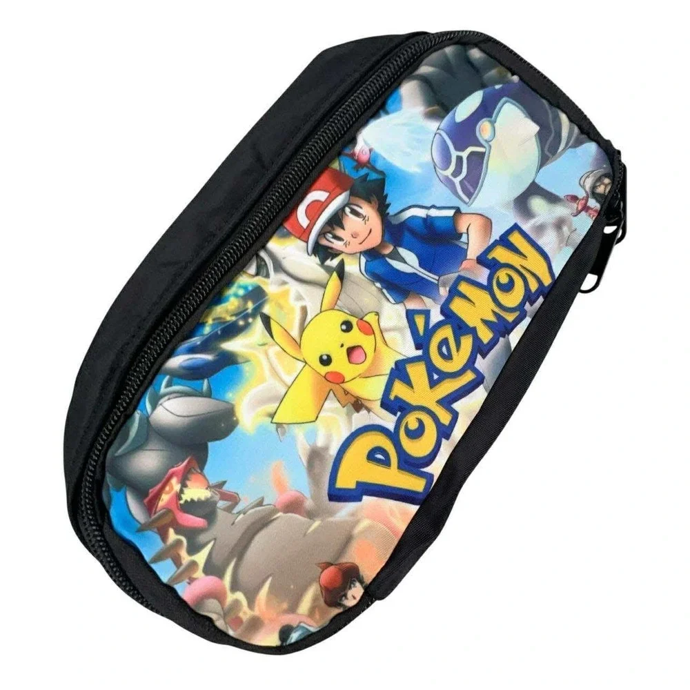 Pokemon Nintendo switch Pencil Case Double Zip Pikachu School Supply‎ Travel NEW